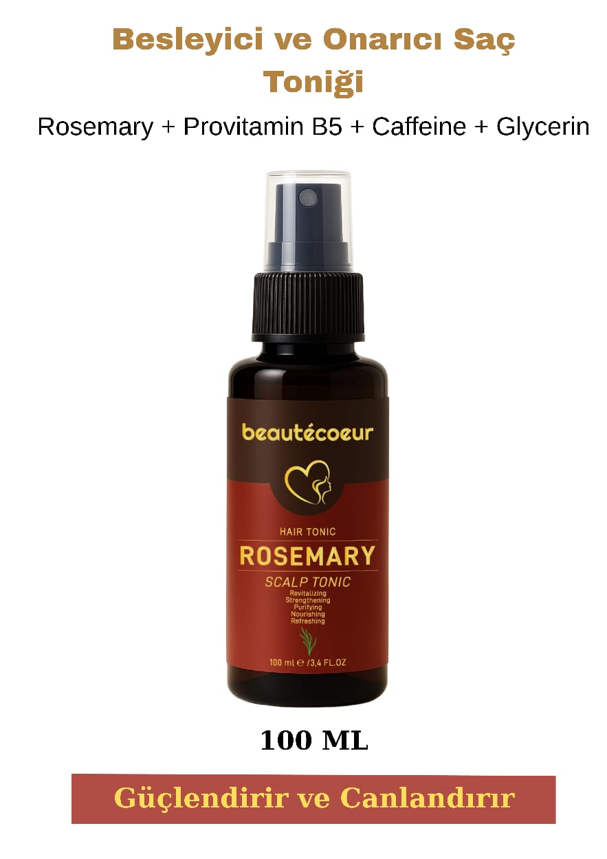 Beautecoeur Rosemary İçerikli Dolgunlaştırıcı ve Dökülme Önleyici Saç Bakım Toniği 100 ML