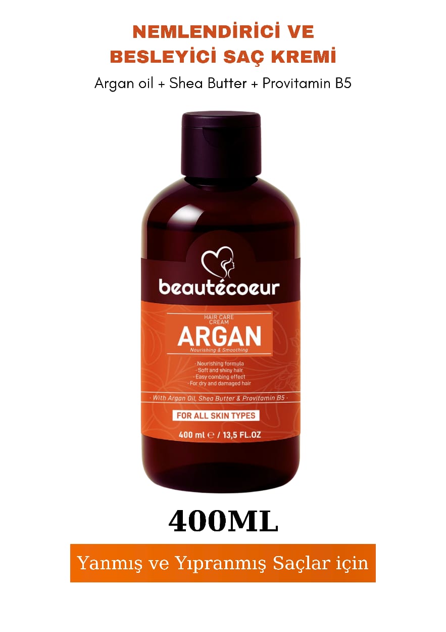 Beautecoeur Argan içerikli nemlendirici ve besleyici saç bakım kremi