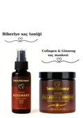 Beautecoeur Collagen, Ginseng ve Biberiye içerikli 2 li Saç Bakım Seti Dökülme Karşıtı Dolgunlaştırıcı